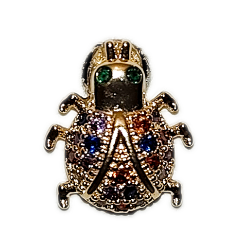 studded gold ladybird